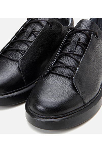Hotiç Genuine Leather Black Men's Casual Shoes