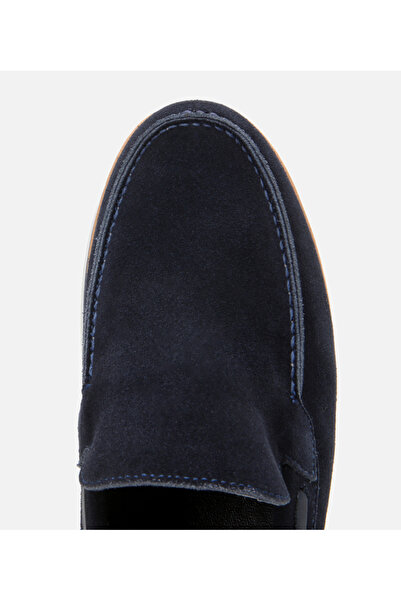 Hotiç Ανδρικό Suede Leather Navy Blue Άνετο Loafer