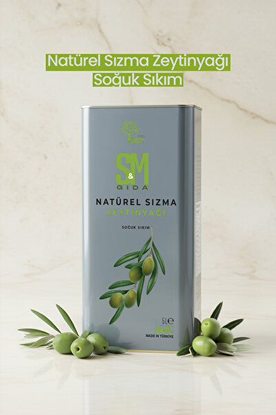 Soylu Mercan Mut Soğuk Sıkım Natürel Sızma Zeytinyağı 5 Lt. Teneke