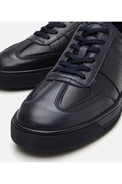 Hotiç Чоловічі шкіряні темно-сині кросівки