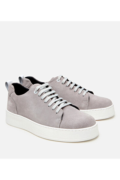 Hotiç Erkek Süet Deri Gri Hafif Tabanlı Spor Ayakkabı