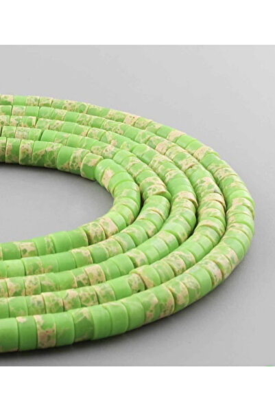 SESİKA HOBİ Cilindru de variscit verde de calitate naturală, 2x4 mm, 1 șuviță