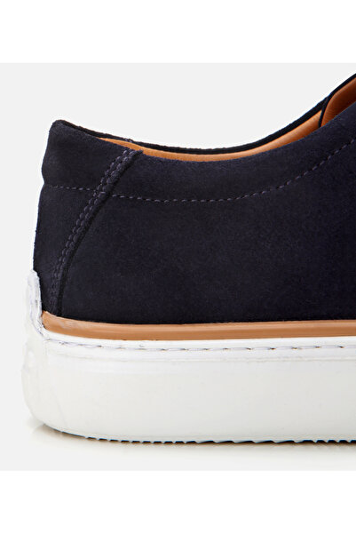 Hotiç Men's Suede Leather Navy Blue Light Sole Casual Shoes