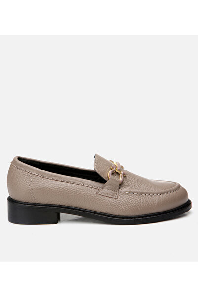 Hotiç Women's Leather Gray Loafer