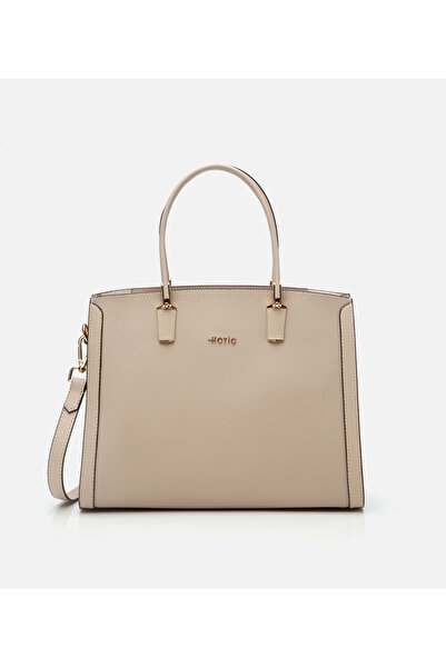 Hotiç Geantă de umăr cu curea bej pentru femei