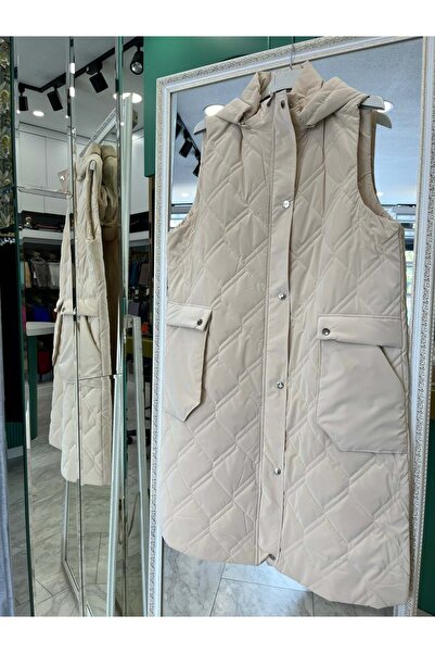 MERAM BUTİK Nurgün Inflatable Vest - Stone - 42