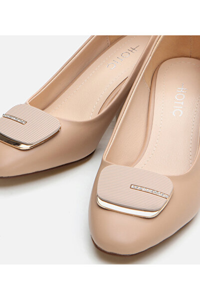 Hotiç Thick Heeled Natural Women's Shoes