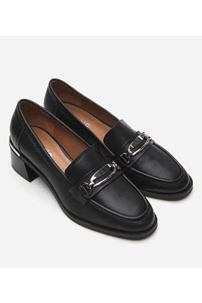 Hotiç Kadın Deri Siyah Loafer