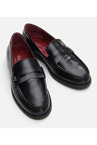 Hotiç Kadın Deri Siyah Loafer
