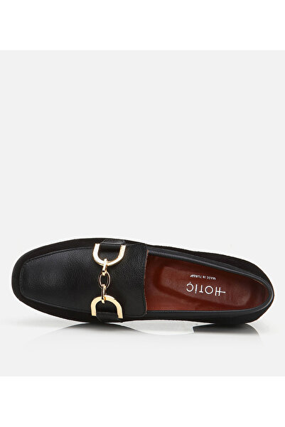 Hotiç Kadın Deri Siyah Loafer