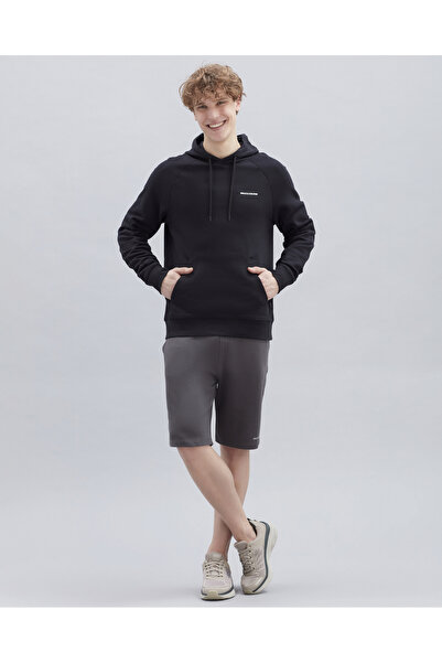 SKECHERS M New Basics Hoodie Erkek Siyah Sweatshirt S212909-001