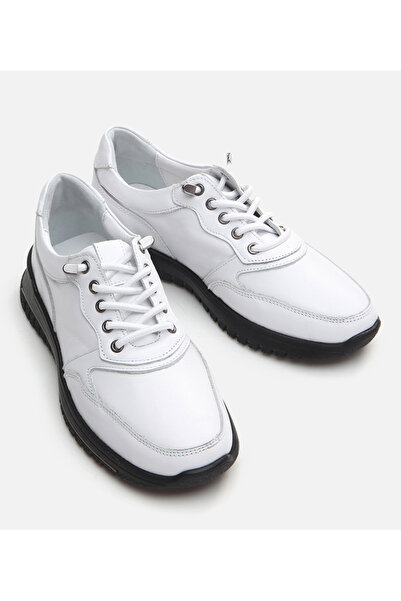 Hotiç Women's Leather White Sports Shoes