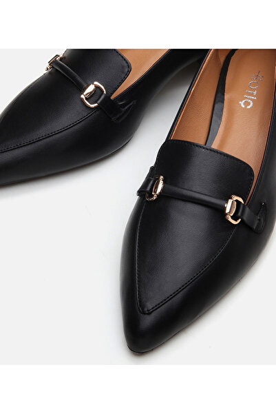 Hotiç Kadın Deri Siyah Loafer