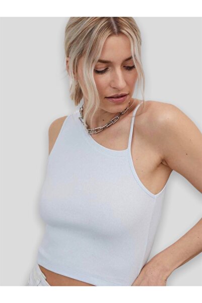 MAMAYAGA Croptop fără spate albastru gheață pentru femei Pikka Online