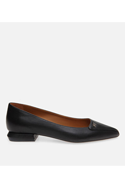 Hotiç Women's Leather Black Ballerinas