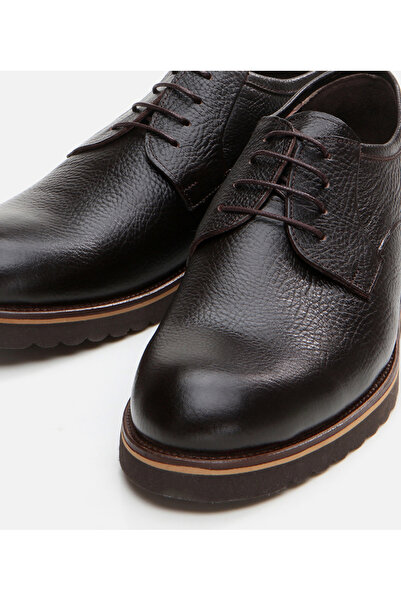 Hotiç Men's Leather Brown Casual Shoes