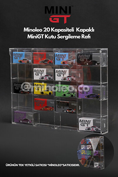 Minoleo 20’li Kapaklı Mini Gt Kutu Diecast Araba Sergileme Duvar Rafı – Mini ...