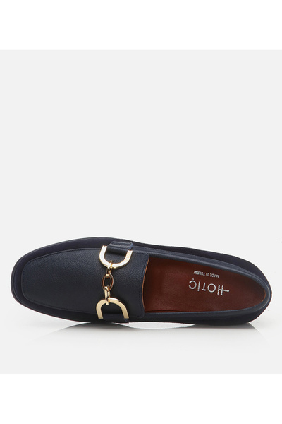 Hotiç Kadın Deri Lacivert Loafer