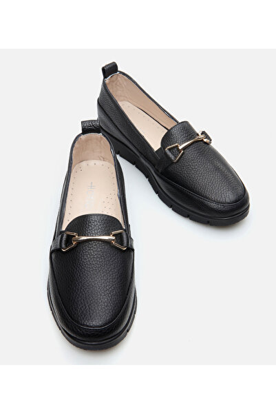 Hotiç Жіночі шкіряні чорні лофери