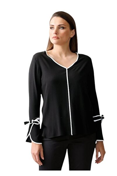 MAMAYAGA Női ujjú, megkötős fehér csővel Sport Stílusos Curve Plus méretű viszkóz dizájn blúz