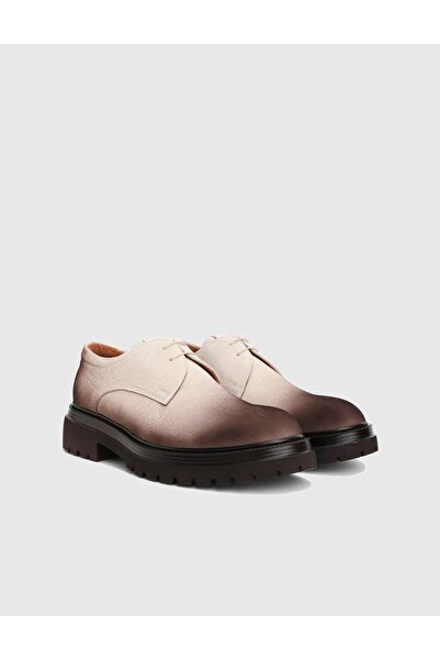 İLVİ Bruno Genuine Suede Leather Cream Men's Oxford Shoes