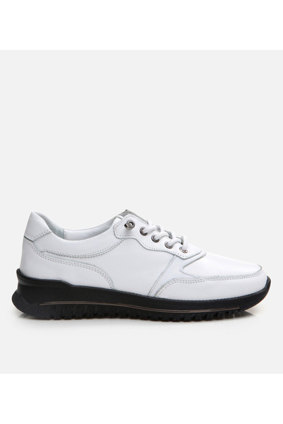Hotiç Women's Leather White Sports Shoes