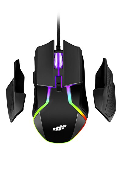 MF PRODUCT Strike 0589 Kablolu RGB Led Aydınlatmalı 3200 DPI Gaming Oyuncu Mouse Siyah