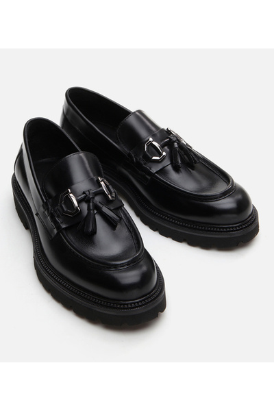 Hotiç Erkek Deri Siyah Loafer