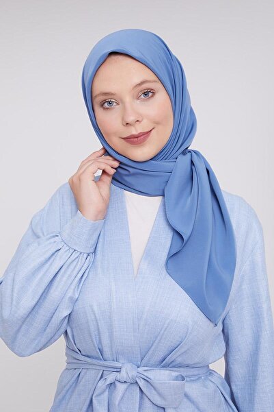 FİVESCARF Denim blue medina silk scarf