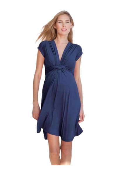 MAMAYAGA Ženska haljina za trudnice sa uzastopnim vezivanjem ispod grudi, spo...