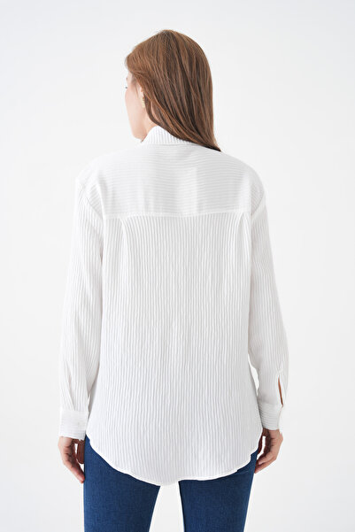 MAMAYAGA Women's Shirt Lapel Front Buttoned Straight Long Sleeve Comfortable Fit Curve Large Bedeb Summer Shirt