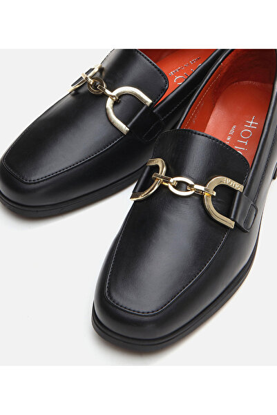 Hotiç Kadın Deri Siyah Loafer
