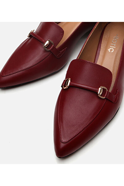 Hotiç Women's Leather Burgundy Loafer