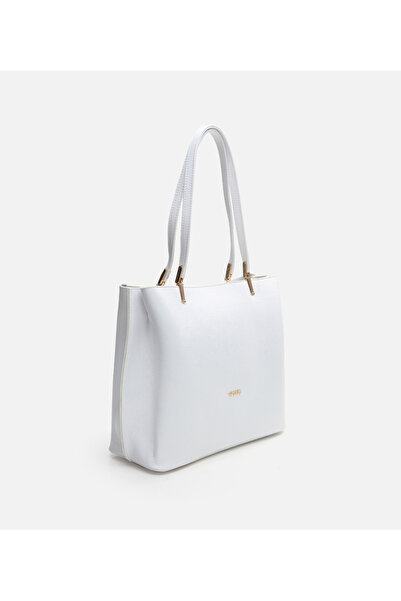 Hotiç White Genuine Leather Women's Bag