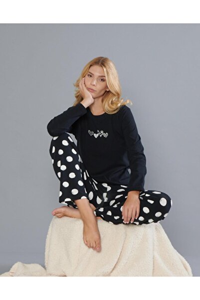 DOWRY Women's 100% Cotton Long Sleeve Pajamas Set 09-271