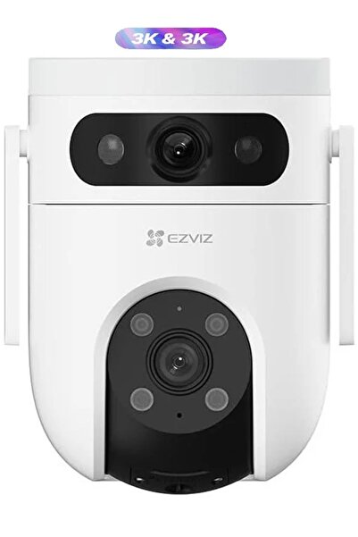 EZVIZ كاميرا H9c مزدوجة 3K ثنائية العدسات بدقة 10 ميجابكسل مع إمكانية التحكم في الوضع الأفقي والرأسي، مع خاصية Wi-Fi، وعدسات مزدوجة 3K و3K، وميزة التحكم بلمسة واحدة للأجهزة المتصلة