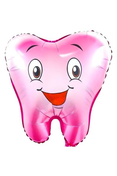 PartiCompany بالون من الفويل على شكل سن - 24 بوصة (خيارات الأزرق والوردي) 🎈 ...