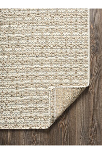 Cotto Home Tiora TI006A Krem Jüt Halı Naturel Sisal Örme Hasır Modern Yıkanab...