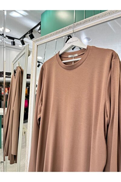 MERAM BUTİK Adn Penye Tunic - Light Brown - 3