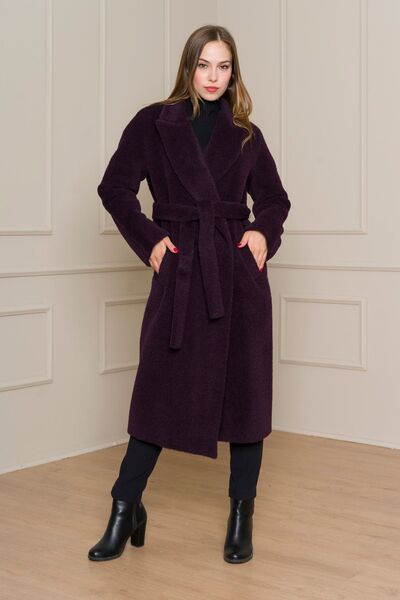 KENT Beli Kuşaklı Desenli Astarlı Bornoz Model - 40007-lm-a-n