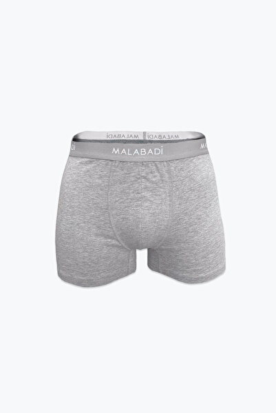 Malabadi Men's Gray Cotton Elastane 3-Piece Boxer Set - 3m075