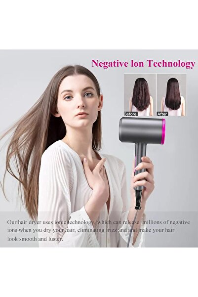 Generic Professional Hair Dryer 2200W Hair Dryer 2 Speeds/Cold Air, Hair Dryer with Nozzle for Family,Salons