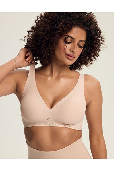 ESOTIQ Sutien push-up fără sârmă, design triunghiular, lenjerie intimă invizi...