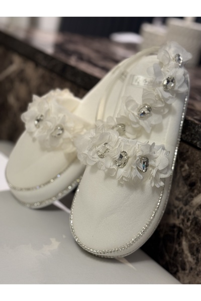 By Serpil Şener Maternity Slippers Crown - Bride Slippers Crown