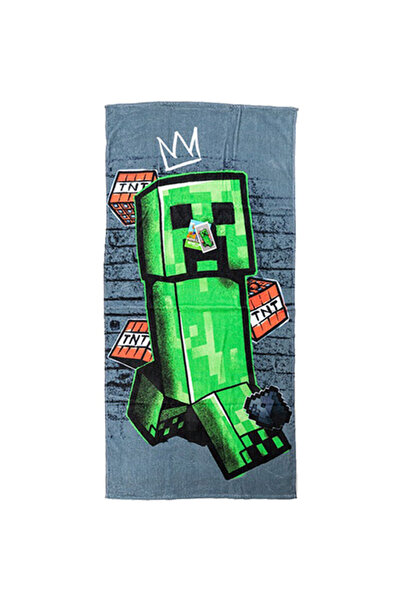 MINECRAFT Metro Art Creeper bath towel, beach towel 70x140cm