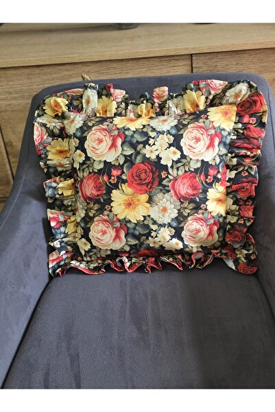 Angels' Collection Ruffled Vintage Throw Pillow Cover Has Fluid Repellent Property