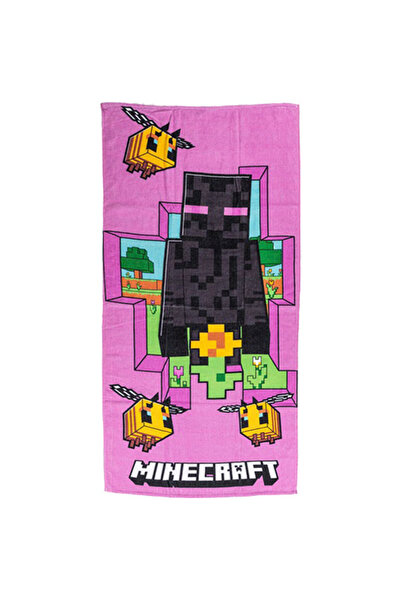 MINECRAFT Cherry Grove bath towel, beach towel 70x140cm