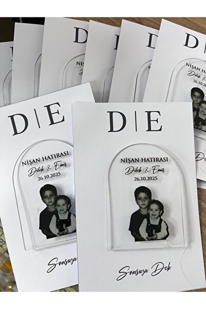 imzatasarım 10 adet Kişiye Özel Nostaljik Söz Nişan Düğün Hediyesi Çocukluk Resimli Şeffaf Pleksi Magnet