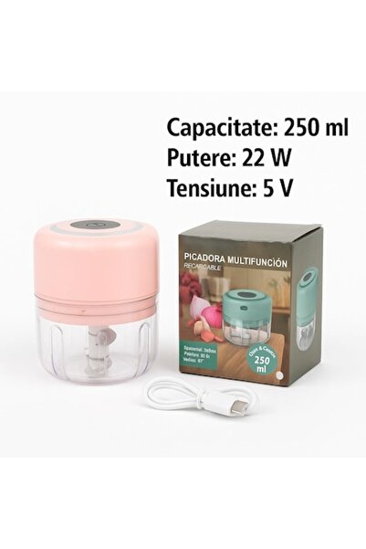 OEM Mini Tocator Electric Portabil cu USB – 250 ml de magie in bucatarie, fara lacrimi la ceapa
