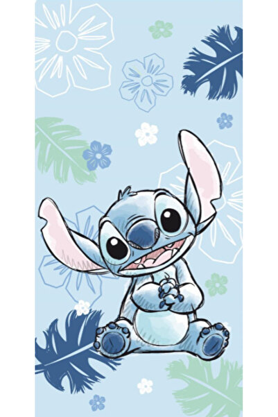 Stitch Disney Lilo și Ohana Blue Prosop de baie roz, Prosop de plajă 70x140cm